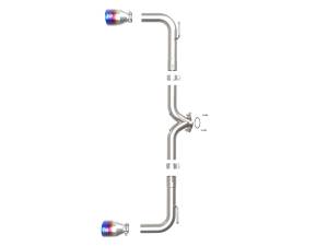 aFe Power - 49-37014-L | AFE Power Takeda 2-1/2 IN 304 Stainless Steel Axle-Back Exhaust System w/Blue Flame Tips (2014-2018 3 L4-2.0/2.5L) - Image 2