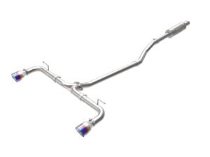 49-37015-L | AFE Power Takeda 2-1/2 IN 304 Stainless Steel Cat-Back Exhaust System w/ Blue Flame Tips (2014-2018 3 L4-2.0/2.5L)