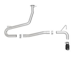 aFe Power - 49-37017NM-B | AFE Power Takeda 2-1/2 IN 304 Stainless Steel Axle-Back Exhaust w/o Muffler Black Tips (2018-2023 Kona L4-1.6L t) - Image 2