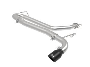 49-37017NM-B | AFE Power Takeda 2-1/2 IN 304 Stainless Steel Axle-Back Exhaust w/o Muffler Black Tips (2018-2023 Kona L4-1.6L t)