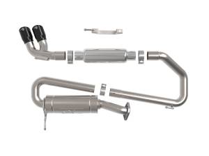 aFe Power - 49-37020-B | AFE Power Takeda 2-1/4 IN 304 Stainless Steel Cat-Back Exhaust System w/ Black Tip (2018-2021 Jimny L4-1.5L) - Image 2