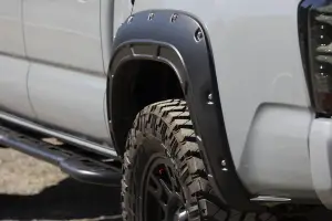 Rough Country - A-T11621 | Rough Country Defender Fender Flares For Toyota Tacoma 2/4WD (2016-2023) | Flat Black - Image 5