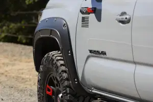 Rough Country - A-T11621 | Rough Country Defender Fender Flares For Toyota Tacoma 2/4WD (2016-2023) | Flat Black - Image 6