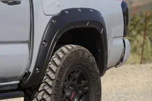 Rough Country - A-T11621 | Rough Country Defender Fender Flares For Toyota Tacoma 2/4WD (2016-2023) | Flat Black - Image 7