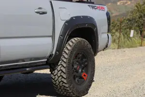 Rough Country - A-T11621 | Rough Country Defender Fender Flares For Toyota Tacoma 2/4WD (2016-2023) | Flat Black - Image 8