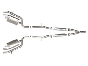 aFe Power - 49-37024 | AFE Power Gemini XV 3 IN to 2-1/2 304 Stainless Steel Cat-Back Exhaust System w/ Cut-Out (2022-2023 Stinger L4-2.5L t) - Image 2