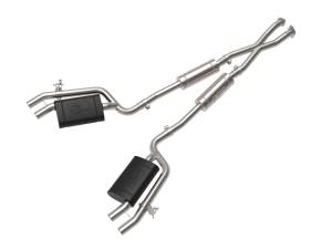 aFe Power - 49-37025 | AFE Power Gemini XV 2-1/2 IN 304 Stainless Steel Cat-Back Exhaust System w/ Cut-Out (2018-2021 Stinger V6-3.3L tt) - Image 1