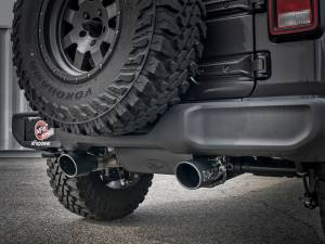 aFe Power - 49-38066-B | AFE Power Rebel Series 2-1/2 IN 304 Stainless Steel Cat-Back Exhaust System w/ Black Tips (2018-2024 Wrangler JL V6-3.6L) - Image 7