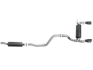 aFe Power - 49-38066-B | AFE Power Rebel Series 2-1/2 IN 304 Stainless Steel Cat-Back Exhaust System w/ Black Tips (2018-2024 Wrangler JL V6-3.6L) - Image 2