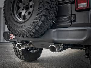 aFe Power - 49-38066-P | AFE Power Rebel Series 2-1/2 IN 304 Stainless Steel Cat-Back Exhaust w/ Polished Tips (2018-2024 Wrangler JL V6-3.6L) - Image 7