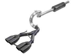 aFe Power - 49-38071-B | AFE Power Rebel Series 2-1/2 IN 304 Stainless Steel Cat-Back Exhaust System w/ Black Tip (2018-2024 Wrangler JL V6-3.6L ) - Image 1