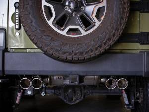 aFe Power - 49-38086-P | AFE Power Vulcan Series 2-1/2 IN 304 Stainless Steel Axle-Back Exhaust System Polished (2007-2018 Wrangler JK V6-3.6L/3.8L) - Image 6