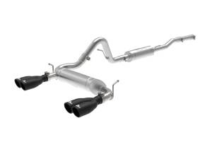 49-38087-B | AFE Power Vulcan Series 2-1/2 IN 304 Stainless Steel Cat-Back Exhaust System Black (2007-2018 Wrangler JK V6-3.6L/3.8L)