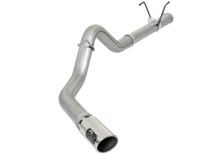 49-42006-P | AFE Power Large Bore-HD 4 IN 409 Stainless Steel DPF-Back Exhaust System w/ Polished Tip (2007-2012 Ram 2500, 3500 Pickup L6-6.7L td)