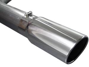 aFe Power - 49-42012 | AFE Power Large Bore-HD 5 IN 409 Stainless Steel Cat-Back Exhaust System w/ Polished Tip (2004-2007 Ram 2500, 3500 Pickup L6-5.9L td) - Image 3