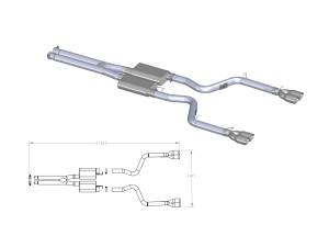 aFe Power - 49-42017 | AFE Power MACH Force-Xp 3 IN 409 Stainless Steel Cat-Back Exhaust System (2009-2014 Challenger) - Image 2