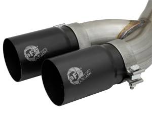 aFe Power - 49-42057-B | AFE Power Rebel Series 3-1/2 IN Stainless Steel Cat-Back Exhaust System w/Black Tip (2014-2018 Ram 2500, 3500 Pickup V8-6.4L) - Image 4