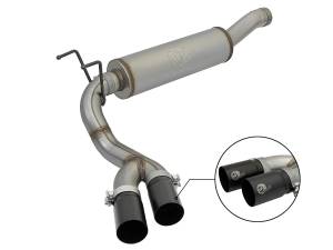 aFe Power - 49-42057-B | AFE Power Rebel Series 3-1/2 IN Stainless Steel Cat-Back Exhaust System w/Black Tip (2014-2018 Ram 2500, 3500 Pickup V8-6.4L) - Image 1