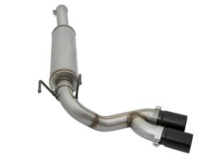 aFe Power - 49-42057-B | AFE Power Rebel Series 3-1/2 IN Stainless Steel Cat-Back Exhaust System w/Black Tip (2014-2018 Ram 2500, 3500 Pickup V8-6.4L) - Image 3