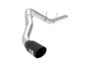 49-42075-B | AFE Power Large Bore-HD 5 IN 409 Stainless Steel DPF-Back Exhaust System w/Black Tip (2019-2024 Ram 2500, 3500 Pickup L6-6.7L td)