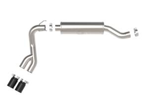 aFe Power - 49-42082-B | AFE Power Rebel Series 3-1/2 IN Stainless Steel Cat-Back Exhaust System w/Black Tip (2019-2021 Trucks V8-6.4L) - Image 2