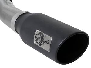 aFe Power - 49-43008-B | AFE Power Large Bore-HD 4 IN 409 Stainless Steel Turbo-Back Exhaust System w/ Black Tip (2000-2003 Excursion V8-7.3L td) - Image 4