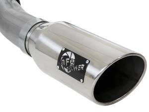 aFe Power - 49-43008-P | AFE Power Large Bore-HD 4 IN 409 Stainless Steel Turbo-Back Exhaust System w/ Polished Tip (2000-2003 Excursion V8-7.3L td) - Image 4