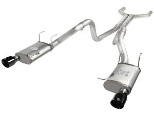 aFe Power - 49-43049-B | AFE Power MACH Force-Xp 3 IN 409 Stainless Steel Cat-Back Exhaust System w/Black Tip (2011-2014 Mustang V8-5.0L) - Image 2