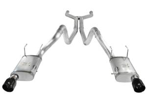 49-43049-B | AFE Power MACH Force-Xp 3 IN 409 Stainless Steel Cat-Back Exhaust System w/Black Tip (2011-2014 Mustang V8-5.0L)