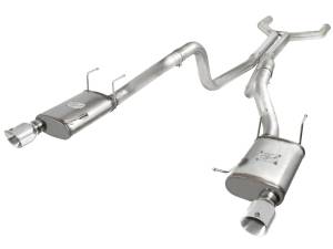 aFe Power - 49-43049-P | AFE Power MACH Force-Xp 3 IN 409 Stainless Steel Cat-Back Exhaust System w/Polished Tip (2011-2014 Mustang V8-5.0L) - Image 2