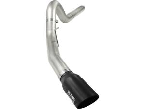 aFe Power - 49-43054-B | AFE Power Large Bore-HD 5 IN 409 Stainless Steel DPF-Back Exhaust System w/Black Tip (2008-2010 F250, F350 Super Duty V8-6.4L td) - Image 2