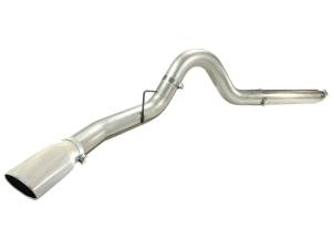 49-43054-P | AFE Power Large Bore-HD 5 IN 409 Stainless Steel DPF-Back Exhaust System w/Polished Tip (2008-2010 F250, F350 Super Duty V8-6.4L td)