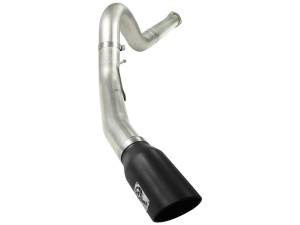 aFe Power - 49-43055-B | AFE Power Large Bore-HD 5 IN 409 Stainless Steel DPF-Back Exhaust System w/Black Tip (2011-2014 F250, F350 Super Duty V8-6.7L td) - Image 2