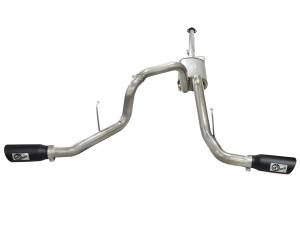 aFe Power - 49-43056-B | AFE Power MACH Force-Xp 3 IN 409 Stainless Steel Cat-Back Exhaust System w/Black Tip (2011-2014 F150 Pickup V6-3.5L tt) - Image 1