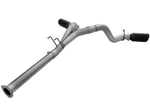 aFe Power - 49-43065-B | AFE Power Large Bore-HD 4 IN 409 Stainless Steel DPF-Back Exhaust System w/Black Tip (2011-2014 F250, F350 Super Duty V8-6.7L td) - Image 3