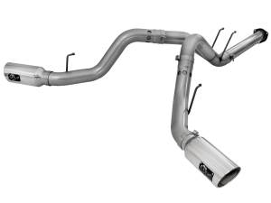 aFe Power - 49-43065-P | AFE Power Large Bore-HD 4 IN 409 Stainless Steel DPF-Back Exhaust System w/Polished Tip (2011-2014 F250, F350 Super Duty V8-6.7L td) - Image 2