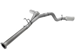 aFe Power - 49-43065-P | AFE Power Large Bore-HD 4 IN 409 Stainless Steel DPF-Back Exhaust System w/Polished Tip (2011-2014 F250, F350 Super Duty V8-6.7L td) - Image 3