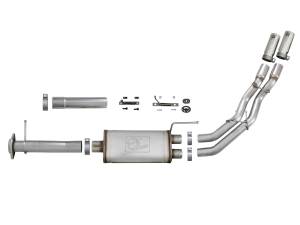 aFe Power - 49-43078-P | AFE Power Rebel Series 3 IN to 2-1/2 IN 409 Stainless Steel Cat-Back Exhaust w/ Polish Tip (2011-2014 F150 Pickup V6-3.5L tt) - Image 2