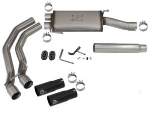 aFe Power - 49-43079-B | AFE Power Rebel Series 3 IN to 2-1/2 IN 409 Stainless Steel Cat-Back Exhaust w/Black Tip (2004-2008 F150 Pickup V8-4.6/5.4L) - Image 2