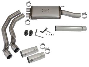 aFe Power - 49-43079-P | AFE Power Rebel Series 3 IN to 2-1/2 IN 409 Stainless Steel Cat-Back Exhaust w/ Polish Tip (2004-2008 F150 Pickup V8-4.6/5.4L) - Image 2