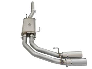 aFe Power - 49-43079-P | AFE Power Rebel Series 3 IN to 2-1/2 IN 409 Stainless Steel Cat-Back Exhaust w/ Polish Tip (2004-2008 F150 Pickup V8-4.6/5.4L) - Image 3