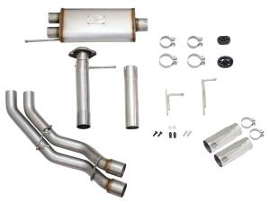 aFe Power - 49-43080-P | AFE Power Rebel Series 3 IN to 2-1/2 IN 409 Stainless Steel Cat-Back Exhaust w/ Polish Tip (2009-2014 F150 Pickup V8-4.6L/5.4L/5.0L) - Image 2