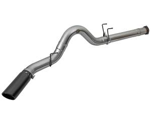 49-43090-B | AFE Power Large Bore-HD 5 IN 409 Stainless Steel DPF-Back Exhaust System w/Black Tip (2017-2024 F250, F350 Super Duty V8-6.7L td)