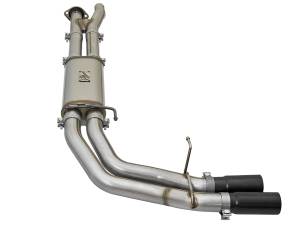 aFe Power - 49-43091-B | AFE Power Rebel Series 3 IN 409 Stainless Steel Cat-Back Exhaust System w/Black Tip (2017-2020 F150 Pickup V6-3.5L tt) - Image 3