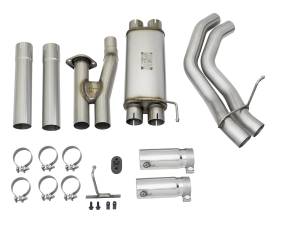 aFe Power - 49-43091-P | AFE Power Rebel Series 3 IN 409 Stainless Steel Cat-Back Exhaust System w/Polished Tip (2017-2020 F150 Pickup V6-3.5L tt) - Image 2