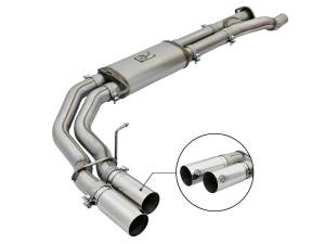 aFe Power - 49-43091-P | AFE Power Rebel Series 3 IN 409 Stainless Steel Cat-Back Exhaust System w/Polished Tip (2017-2020 F150 Pickup V6-3.5L tt) - Image 1