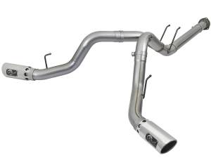 49-43092-P | AFE Power Large Bore-HD 4 IN 409 Stainless Steel DPF-Back Exhaust System w/Polished Tip (2017-2024 F250, F350 Super Duty V8-6.7L td)