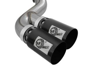 aFe Power - 49-43102-B | AFE Power Rebel XD Series 4 IN 409 Stainless Steel DPF-Back Exhaust w/Dual Black Tips (2017-2024 F250, F350 Super Duty V8-6.7L td) - Image 3