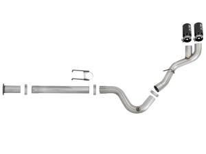 aFe Power - 49-43102-B | AFE Power Rebel XD Series 4 IN 409 Stainless Steel DPF-Back Exhaust w/Dual Black Tips (2017-2024 F250, F350 Super Duty V8-6.7L td) - Image 2