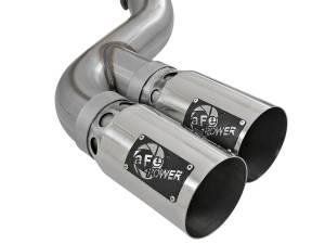 aFe Power - 49-43102-P | AFE Power Rebel XD Series 4 IN 409 Stainless Steel DPF-Back Exhaust w/Dual Polished Tips (2017-2024 F250, F350 Super Duty V8-6.7L td) - Image 5